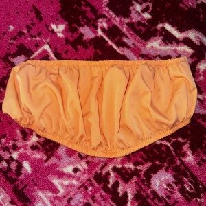 Sun-kissed orange bandeau top. Womens.